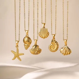 Alternative view of Collar "Úrsula Mini" en Acero Inoxidable Dorado