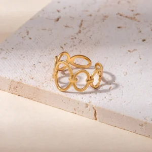 Alternative view of Anillo "Aros" en Acero Inoxidable