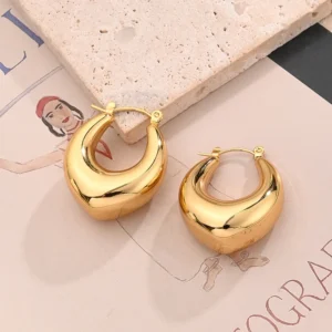 Arracadas "Botero" en Acero Inoxidable y Chapado en Oro de 18K