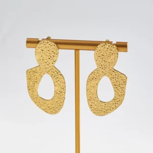 Aretes "Arkaia" en Acero Inoxidable Dorado