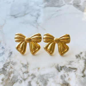 Aretes "Coquette" en Acero Inoxidable Dorado