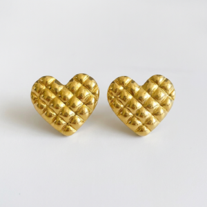 Alternative view of Aretes "Love Statement" en Acero Inoxidable Dorado