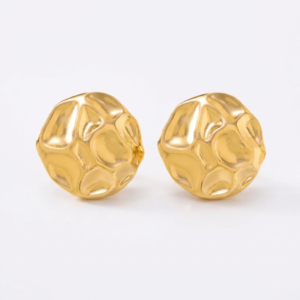 Alternative view of Aretes "Petra" en Acero Inoxidable y Chapado en Oro de 18K