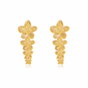 Aretes "Bouquet Mini" en Acero Inoxidable y Chapado en Oro de 18K