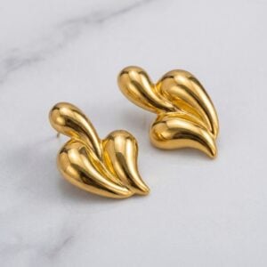 Aretes "Golden Wing" en Acero Inoxidable y Chapado en Oro de 18K