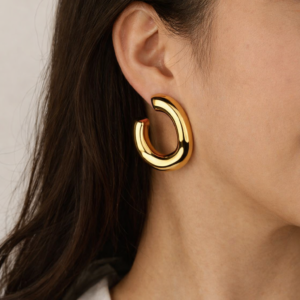 Aretes "Desigual" en Acero Inoxidable Dorado