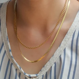 Alternative view of Collar "Aurélie" en Acero Inoxidable Dorado