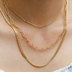 Collar "Esther" en Acero Inoxidable y Chapado en Oro de 18K