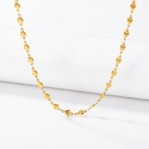 Collar "Drovia" en Acero Inoxidable y Chapado en Oro de 18K