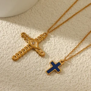 Alternative view of Collar "Ojo de Dios" de Acero Inoxidable de Titanio