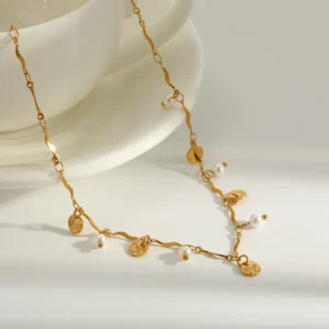 Collar “Carnival” en Acero Inoxidable y Chapado en Oro de 18K