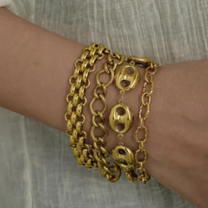 Alternative view of Pulsera "Weekend" en Acero Inoxidable y Chapado en Oro de 18K