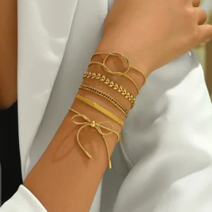 Alternative view of Pulsera "Snake" en Acero Inoxidable de Titanio