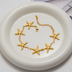 Alternative view of Pulsera "Starfish" en Acero Inoxidable de Titanio