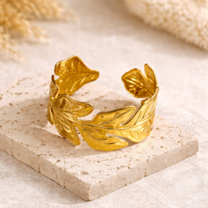 Brazalete "Athena"en Acero Inoxidable Dorado