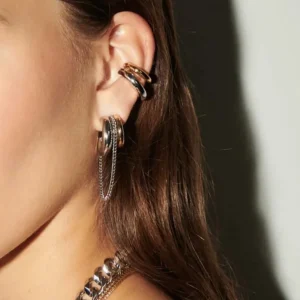 Alternative view of Arracadas "Blondie" en Acero Inoxidable de Titanio