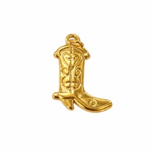 Charm "Bota Grande" en Acero Inoxidable Dorado y Chapado en Oro de 18K