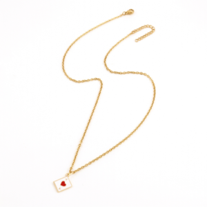 Collar "As de Copas" en Acero Inoxidable