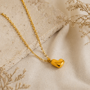 Collar con Inicial "L" Balloon en Acero Inoxidable y Chapado en Oro