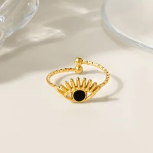 Anillo "Sight" en Acero Inoxidable y Chapado en Oro de 18K