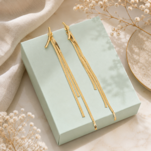 Alternative view of Aretes "City Lights" en Acero Inoxidable y Chapado en Oro de 18K
