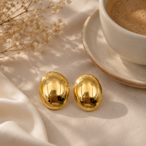 Alternative view of Aretes “Rounded” en Acero Inoxidable Dorado