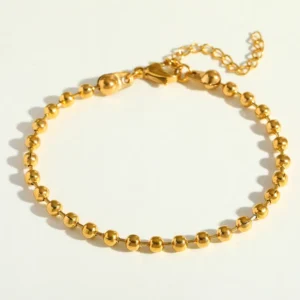 Pulsera "Bubbles"en Acero Inoxidable y Chapado en Oro de 18K