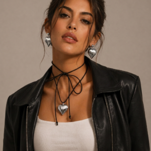 Alternative view of Collar "Velvet Heart" en Acero Inoxidable