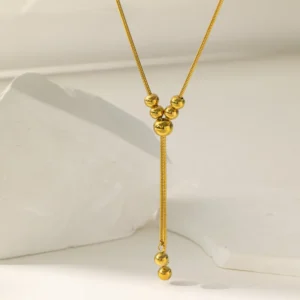 Alternative view of Collar “Office” en Acero Inoxidable y Chapado en Oro de 18K