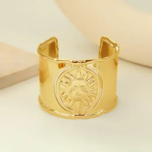 Pulsera “Selia” en Acero Inoxidable y Chapada en Oro de 18K