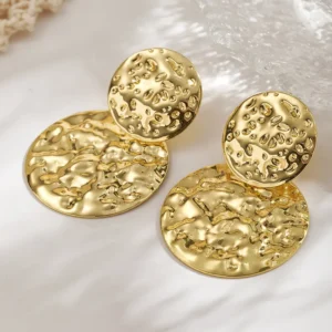 Aretes “Bela” en Acero Inoxidable y Chapados en Oro de 18K