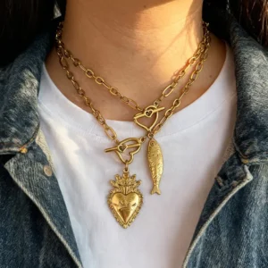 Alternative view of Collar “Damsel's Heart” en Acero Inoxidable de Titanio