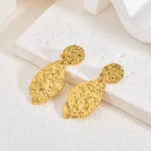 Aretes “Ancient” en Acero Inoxidable Dorado