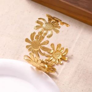 Alternative view of Pulsera “Marguerite” en Acero Inoxidable
