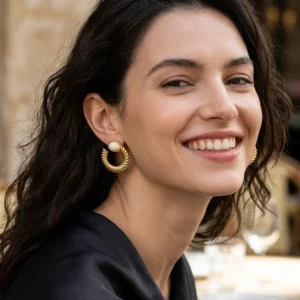 Alternative view of Aretes “Nuvia” en Acero Inoxidable