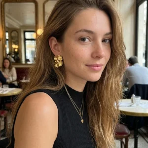 Alternative view of Aretes “Mia” en Acero Inoxidable