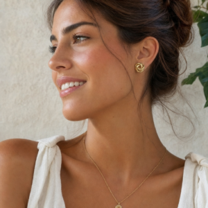 Alternative view of Aretes “Aurea” en Acero Inoxidable