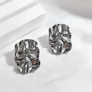Aretes “Noria” en Acero Inoxidable Color Plata