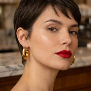 Alternative view of Aretes “Nia” en Acero Inoxidable