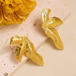 Aretes Statement "Amazonia" en Acero Inoxidable de Titanio