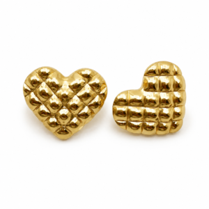 Aretes "Love Bits" en Acero Inoxidable Dorado