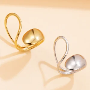 Alternative view of Anillo "Contemporary" en Acero Inoxidable Dorado