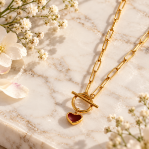 Alternative view of Collar "Baby Love" en Acero Inoxidable y Chapado en Oro de 18K