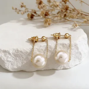 Aretes "Pendulum" de Acero Inoxidable de Titanio