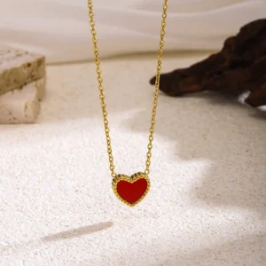Alternative view of Collar de Doble Vista "Two Sides of Love" en Acero Inoxidable y Chapado en Oro de 18K