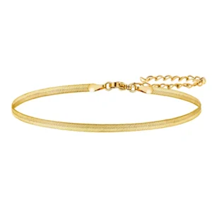 Pulsera de Víbora de 3mm en Acero Inoxidable y Chapado en Oro