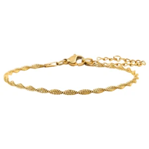 Pulsera Minimalista "Twist" en Acero Inoxidable y Chapado en Oro