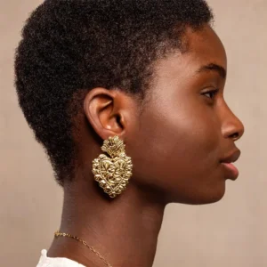 Aretes Statement "San Miguel" en Acero Inoxidable y Chapado en Oro de 18K