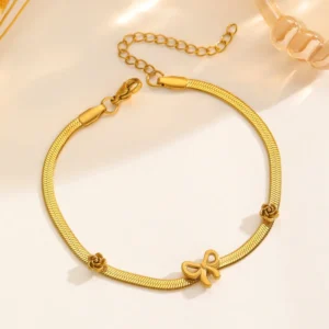 Pulsera "Roses"en Acero Inoxidable Dorado
