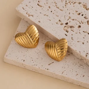 Aretes "Loving You" en Acero Inoxidable de Titanio